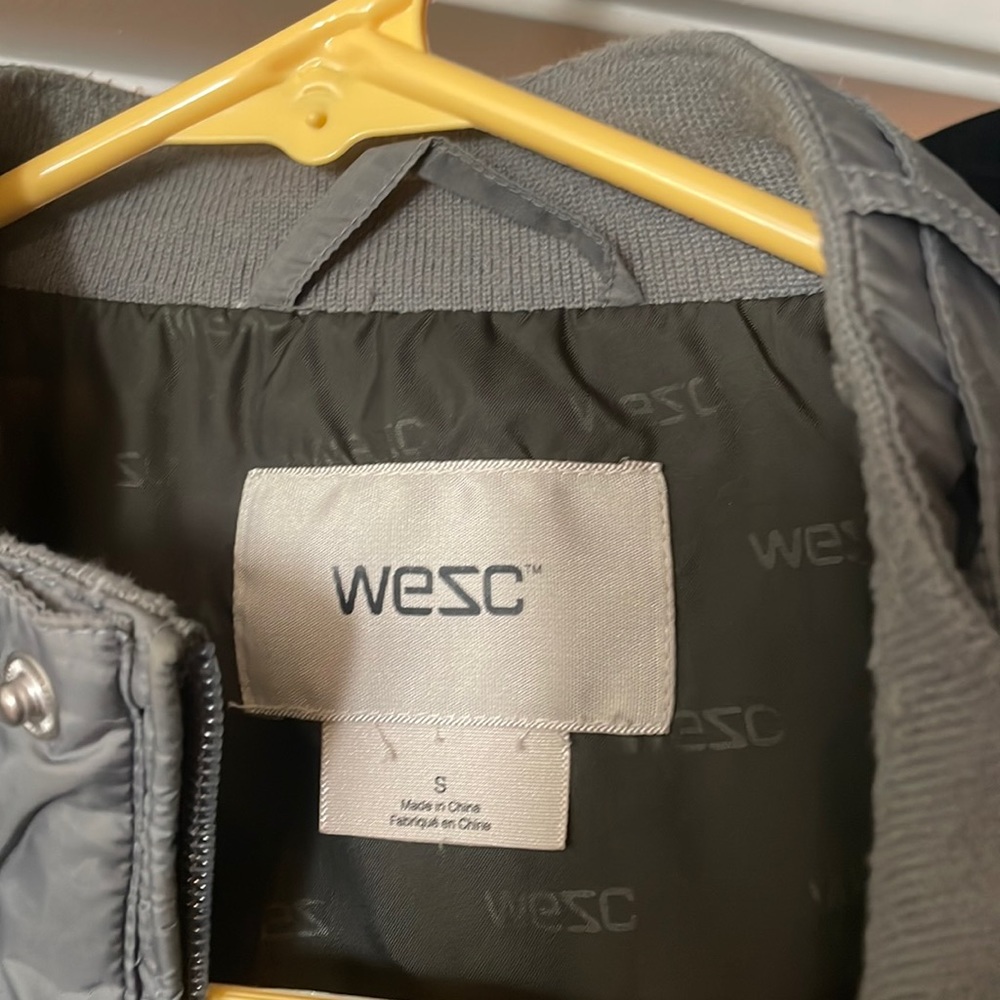 Wesc Thin Lightweight Gray Bomber Jacket Style, S… - image 5